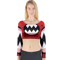 Funny Angry Long Sleeve Crop Top