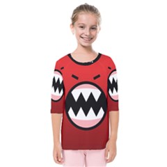 Funny Angry Kids  Quarter Sleeve Raglan Tee