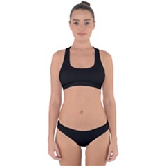 Black Cross Back Hipster Bikini Set