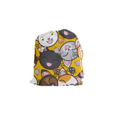 Cats Cute Kitty Kitties Kitten Drawstring Pouches (small) 