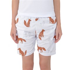 Fox Animal Wild Pattern Women s Basketball Shorts