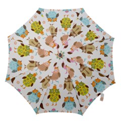 Cute Owls Pattern Hook Handle Umbrellas (medium)