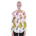 Cute Owls Pattern Womens Long Sleeve Shirt View1