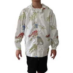 Dinosaur Art Pattern Hooded Wind Breaker (kids)