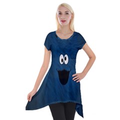 Funny Face Short Sleeve Side Drop Tunic