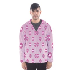 Alien Pattern Pink Hooded Wind Breaker (men)