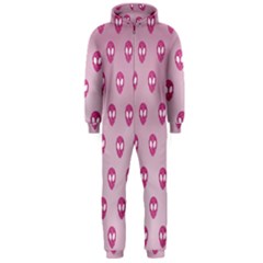 Alien Pattern Pink Hooded Jumpsuit (men) 