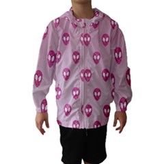 Alien Pattern Pink Hooded Wind Breaker (kids)