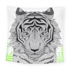 Tiger Head Square Tapestry (large)