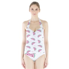 Watermelon Wallpapers  Creative Illustration And Patterns Halter Swimsuit