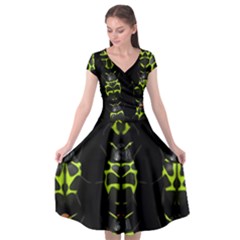 Beetles Insects Bugs Cap Sleeve Wrap Front Dress by BangZart