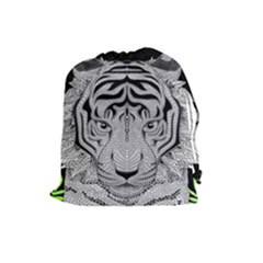 Tiger Head Drawstring Pouches (large) 