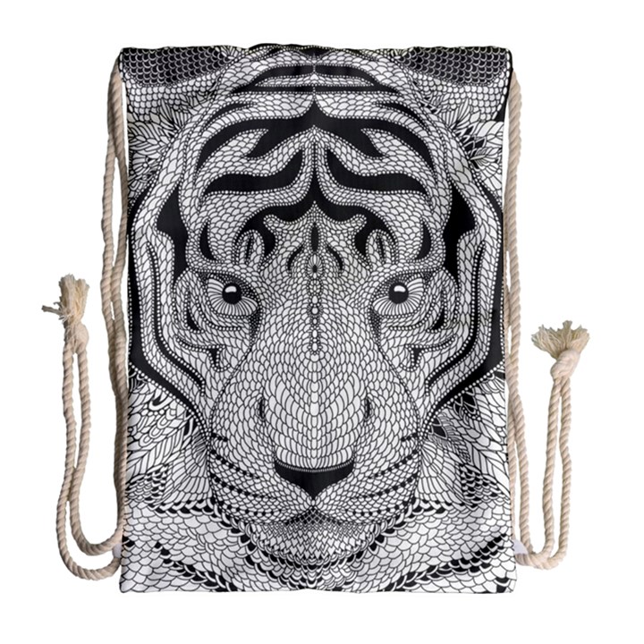 Tiger Head Drawstring Bag (Large)