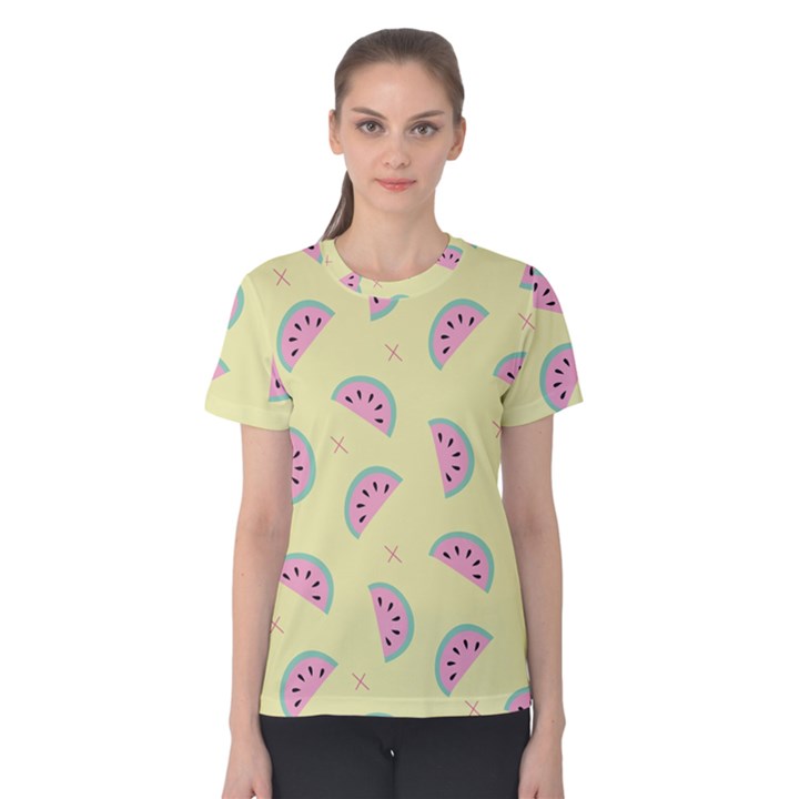 Watermelon Wallpapers  Creative Illustration And Patterns Women s Cotton Tee