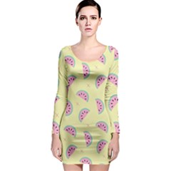 Watermelon Wallpapers  Creative Illustration And Patterns Long Sleeve Bodycon Dress