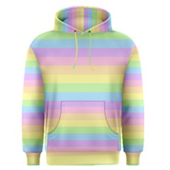 Cute Pastel Rainbow Stripes Men s Pullover Hoodie