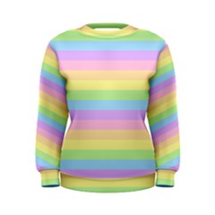 Cute Pastel Rainbow Stripes Women s Sweatshirt