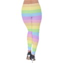 Cute Pastel Rainbow Stripes Velvet Leggings View2