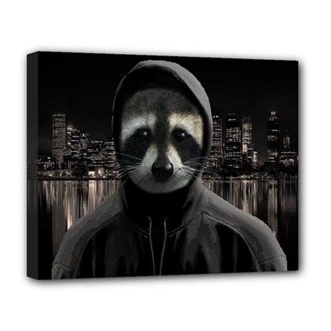 Gangsta Raccoon  Deluxe Canvas 20  X 16   by Valentinaart