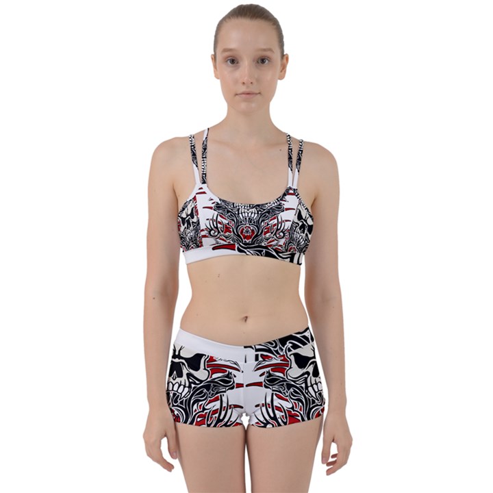 Skull tribal Women s Sports Set