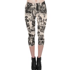 Tarot cards pattern Capri Leggings 