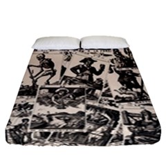 Tarot cards pattern Fitted Sheet (Queen Size)