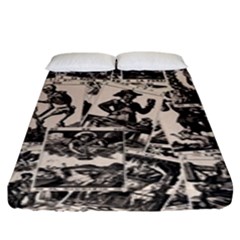 Tarot cards pattern Fitted Sheet (King Size)