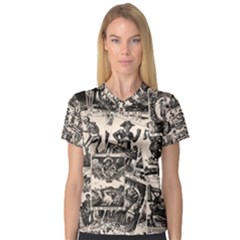 Tarot cards pattern V-Neck Sport Mesh Tee