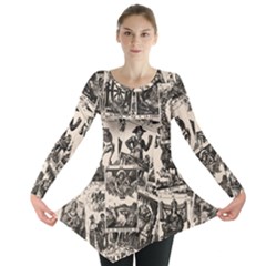 Tarot cards pattern Long Sleeve Tunic 