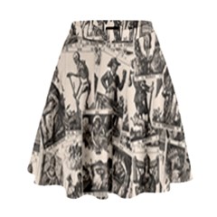 Tarot cards pattern High Waist Skirt