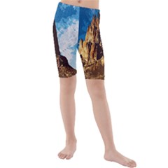 Landscape Kids  Mid Length Swim Shorts by Valentinaart