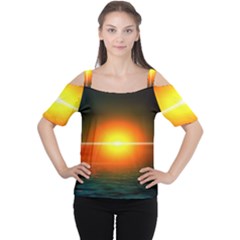 Landscape Cutout Shoulder Tee