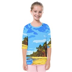 Landscape Kids  Quarter Sleeve Raglan Tee