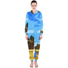 Landscape Hooded Jumpsuit (ladies)  by Valentinaart