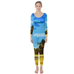 Landscape Long Sleeve Catsuit by Valentinaart