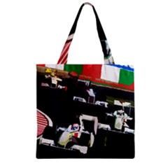 Formula 1 Zipper Grocery Tote Bag by Valentinaart