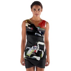 Formula 1 Wrap Front Bodycon Dress by Valentinaart