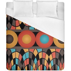 Colorful Geometric Composition Duvet Cover (california King Size) by linceazul