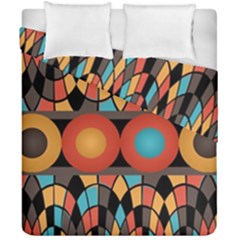 Colorful Geometric Composition Duvet Cover Double Side (california King Size) by linceazul