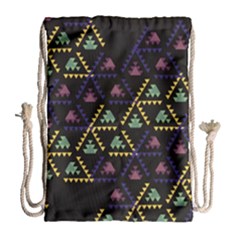 Triangle Shapes                              Large Drawstring Bag by LalyLauraFLM
