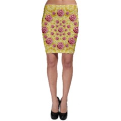 Roses And Fantasy Roses Bodycon Skirt by pepitasart