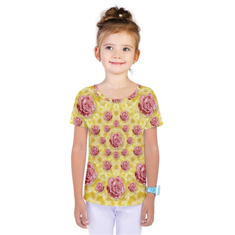Roses And Fantasy Roses Kids  One Piece Tee by pepitasart