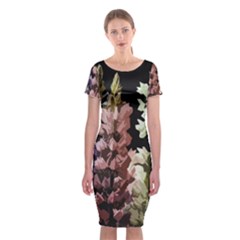Flowers Classic Short Sleeve Midi Dress by Valentinaart