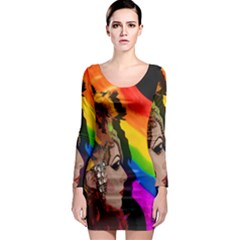 Transvestite Long Sleeve Bodycon Dress by Valentinaart