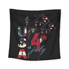 4th Of July Independence Day Square Tapestry (small)