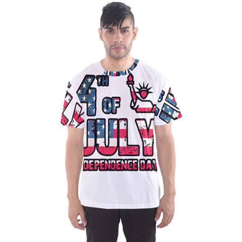 4th Of July Independence Day Men s Sports Mesh Tee by Valentinaart