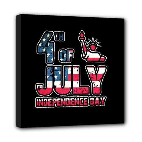 4th Of July Independence Day Mini Canvas 8  X 8  by Valentinaart
