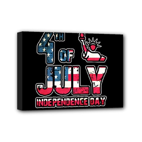 4th Of July Independence Day Mini Canvas 7  X 5  by Valentinaart