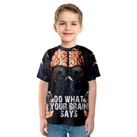 Do What Your Brain Says Kids  Sport Mesh Tee by Valentinaart