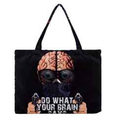 Do What Your Brain Says Medium Zipper Tote Bag by Valentinaart